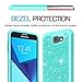 LeYi Compatible with Galaxy J7 Perx Case, (Not fit J7 2018) J7 Prime / J7 V/ J7 Sky Pro/Halo Glitter Case with Glass Screen Protector [2 Pack], Hybrid Heavy Duty Phone Case for Samsung J7V 2017 Mint