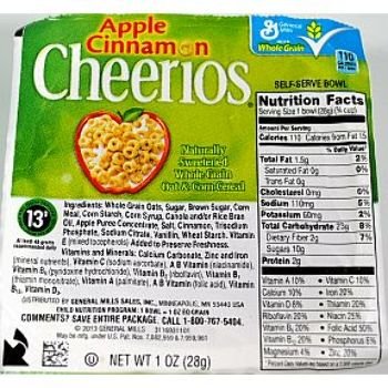 Apple Cinnamon Cheerios Nutrition Information | Besto Blog