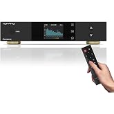Topping Centaurus Full Balanced R2R DAC - USB/Bluetooth/Optic/Coaxial/AES/IIS to RCA/XLR Digital-Analog Audio Converter, DSD512 PCM768kHz Desktop Decoder Preamp Support 12V Trigger/PEQ (Black)
