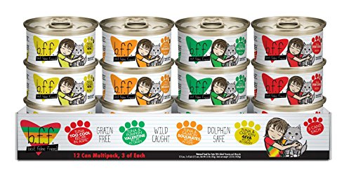 Weruva B.F.F. – Best Feline Friend Grain-Free Natural Canned Wet Cat Food, Original Recipes in Gravy