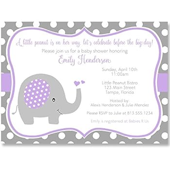 Amazon Com Elephant Baby Shower Invitations Sprinkle Girls