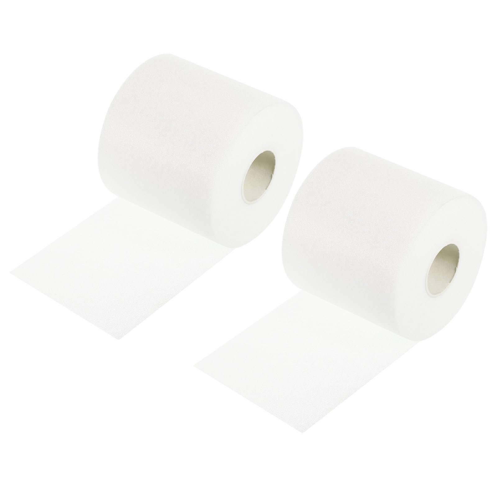 PATIKIL 30 Yard x 2.8 Inch Badminton Grip Cushion Wrap, 2 Pack PE Tennis Racket Grip Tape Backing Film Handle Anti Skid Cushion Accessories, White