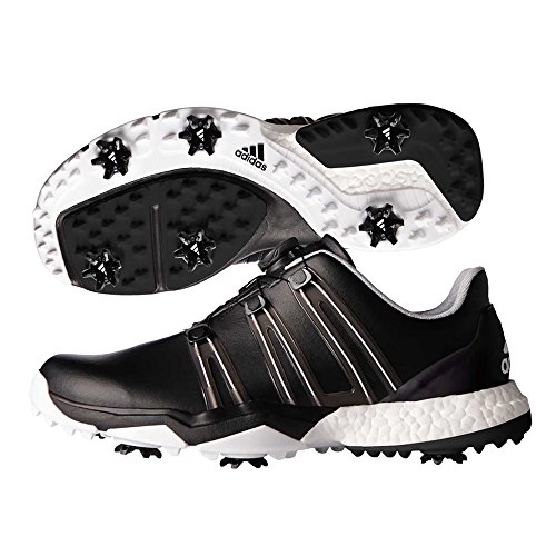 Adidas Powerband BOA Boost Golf Shoe, Black/White, 10 M US