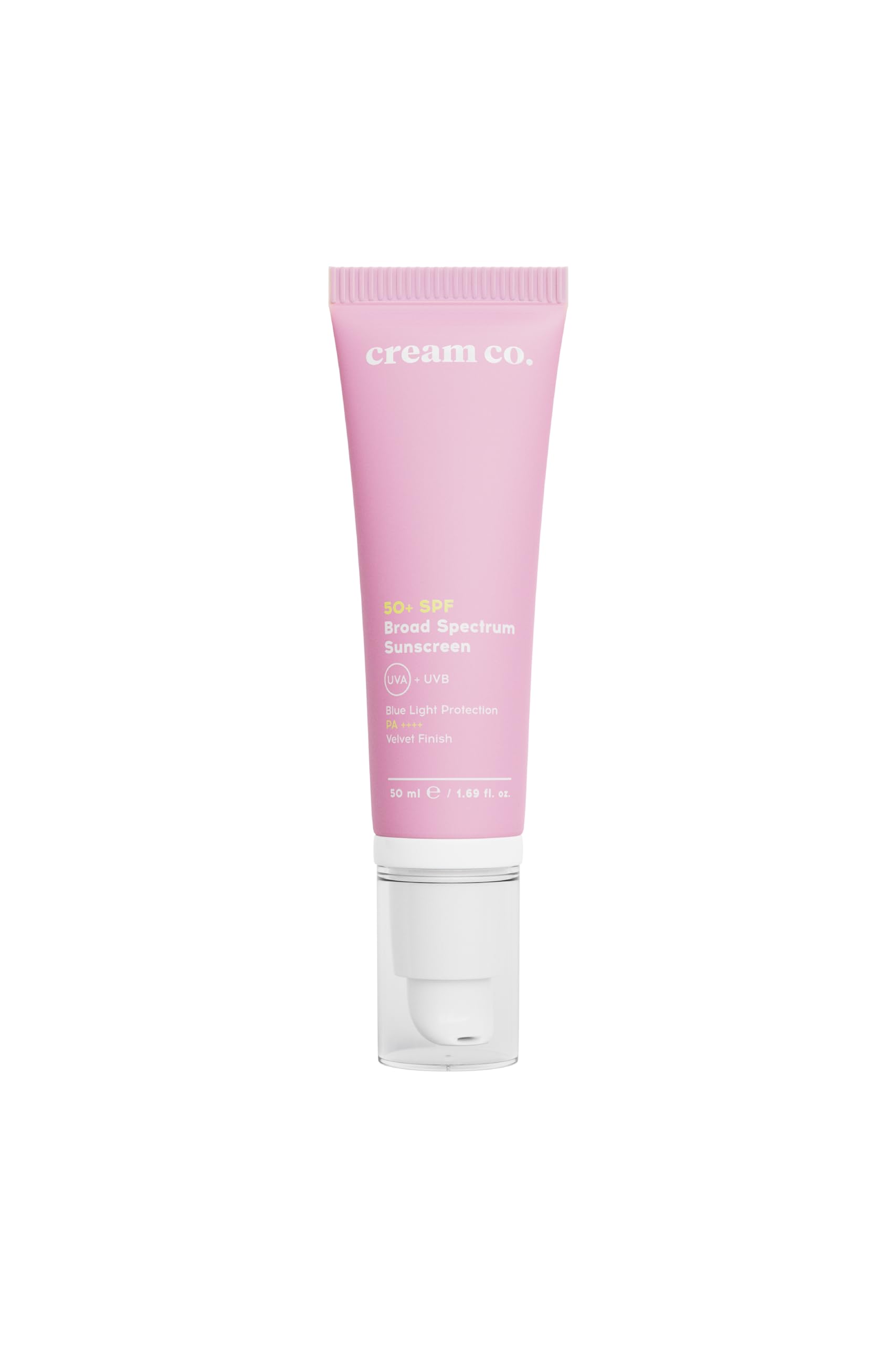 cream co. 50+ SPF Broad Spectrum Corrector Sunscreen for Sensitive Skin, Dry & All Skin Types, Sunscreen Moisturiser Face, Sun Cream spf 50, Protect from UVA-UVB Rays, Repairs Skin, Vegan 50ml