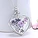 Usstore Women Lady Creative Lavender Romantic Hearts Necklaces DIY Floating Memory Living Pendant