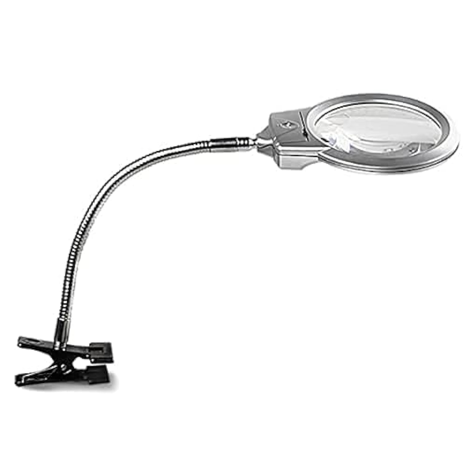 Large Lens Lighted Lamp Top Desk Magnifier Magnifying Glass Clamp with LED Light for Reading, Hobbies, Crafts or Other DIY