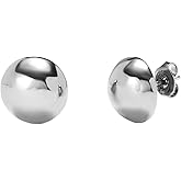 Uno de 50 Sterling Silver-plated BALL Stud Earrings, Bubble Design, Ser Intrepida Collection