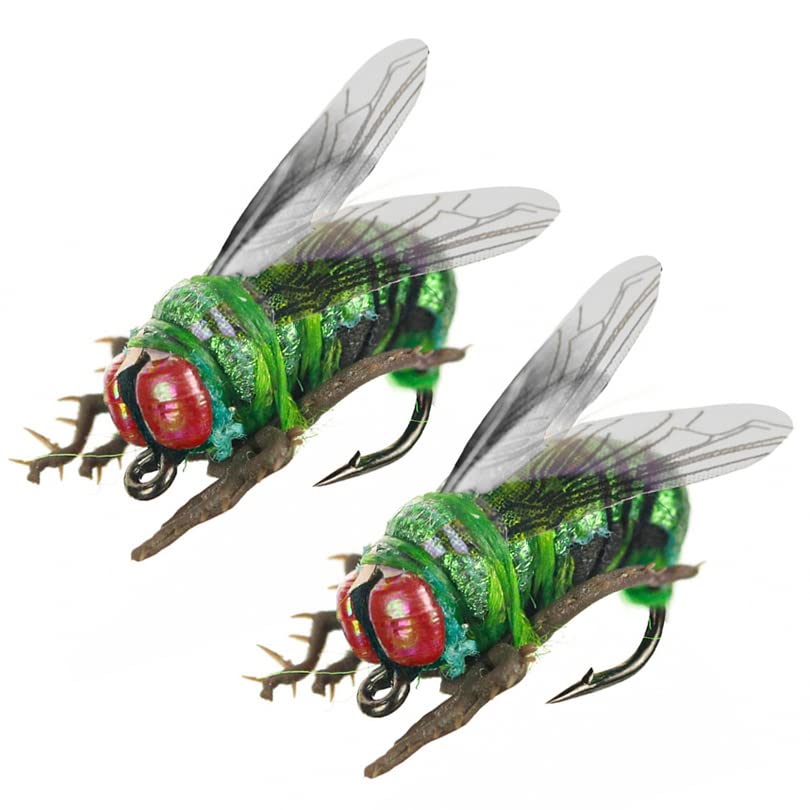 OriGlam 2pcs Realistic Trout Lure Fly Fishing Lures, Fly Fishing Trout Lures