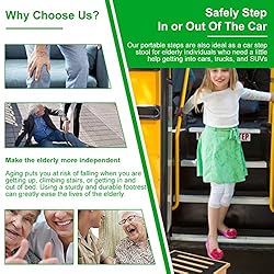 StrongTek One Step Stool for Adults with Non-Slip