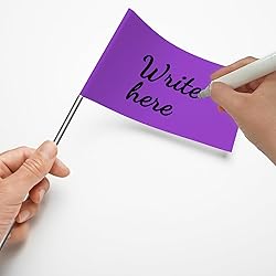 Zozen 100Pack Purple Marking Flags, Writable