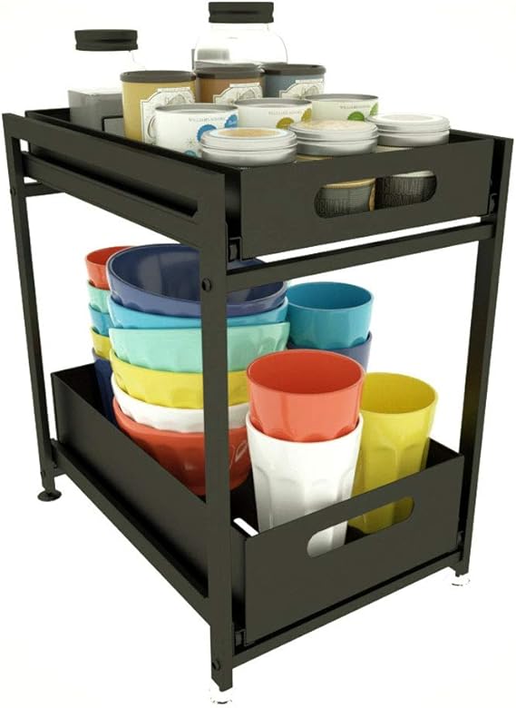 CCLLA Push-Pull-Organizer-Rack Unter Dem Waschbecken Aufbewahrungsregal