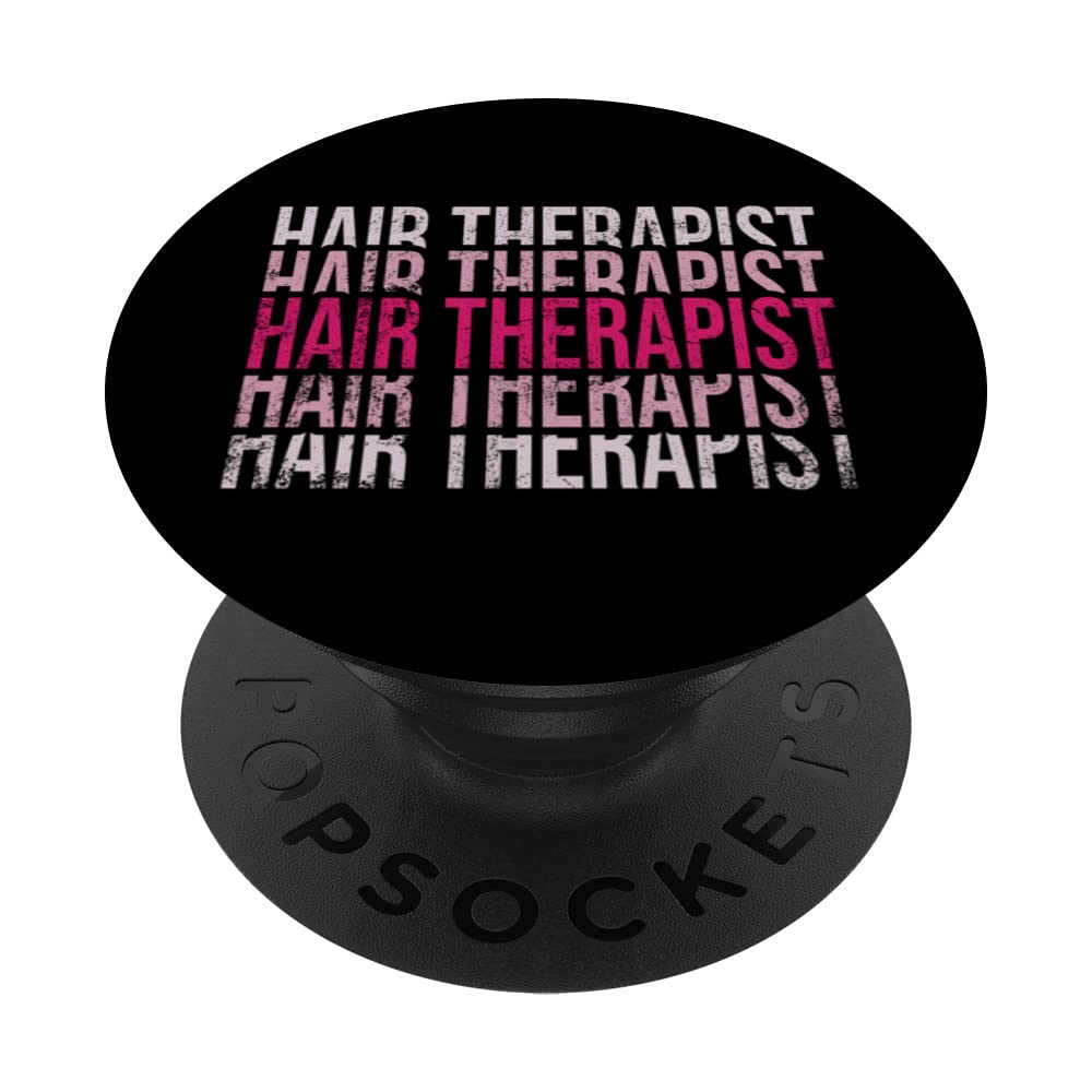 Vintage Hair Therapist Hair Cutter Hair Stylist Hairdresser PopSockets Swappable PopGrip