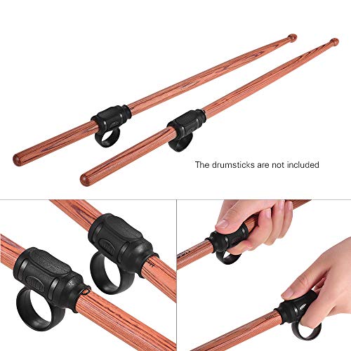 Muslady 2pcs Drum Stick Control Clip ABS + Silicone Material Drumsticks Accessories for Drummer Beginner (#5/#7 optional)