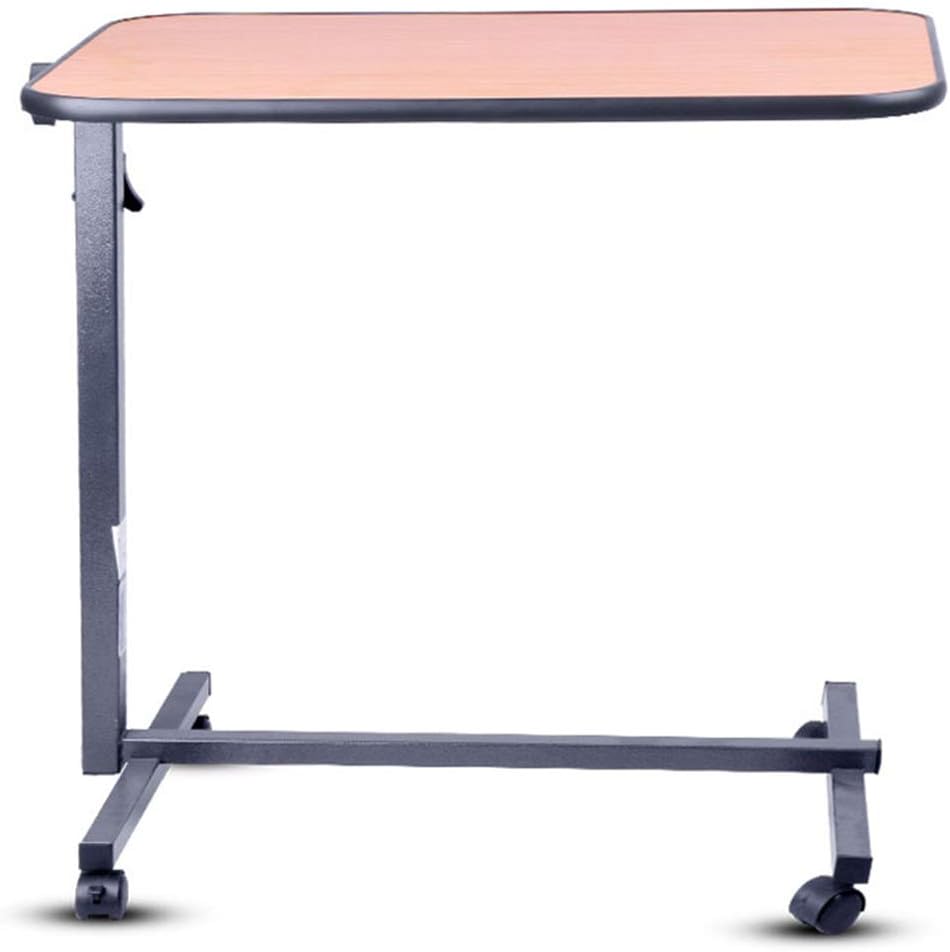 HHORD Overbed Table Hospital Bed Table - Swivel Wheel Rolling Tray - Adjustable Over Bedside Home Desk - Laptop, Reading, Eating Breakfast Cart Stand - Bedridden