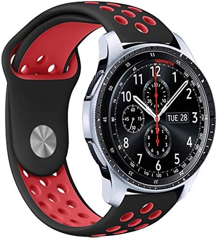 Veczom 22mm Band Compatible with Galaxy Watch 46mm, Samsung Gear S3 Frontier/S3 Classic, Huawei Watch 2 Classic, Quick Release Lightweight Silicone Replacement Sport Rubber Strap