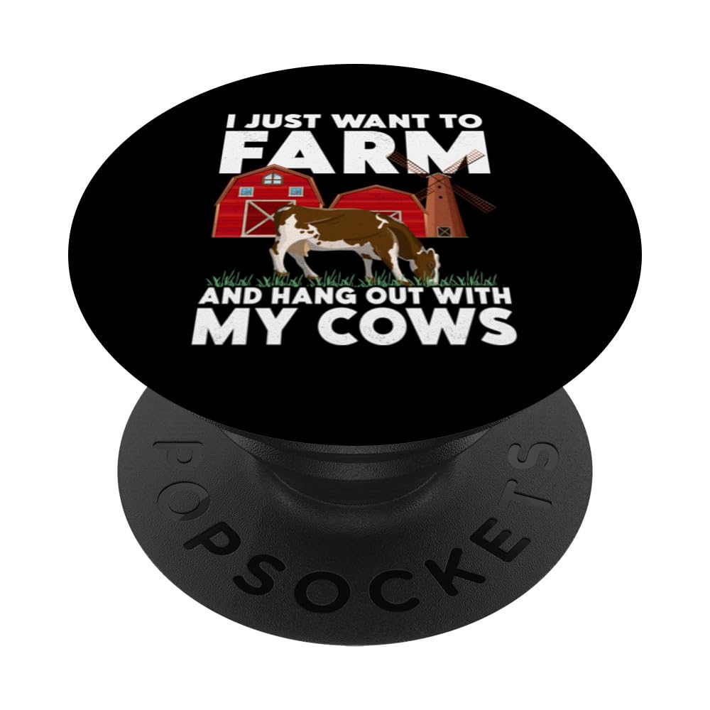 Funny Cow Owner Saying Farmer Quote Cow Lover Cows PopSockets Swappable PopGrip