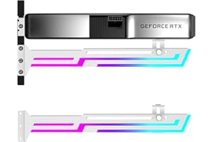 NVRADCHUA RGB GPU Support Bracket, GPU Brace Support, 5V 3Pin addressable GPU Holder, Built-in ARGB, Adjustable Length and He