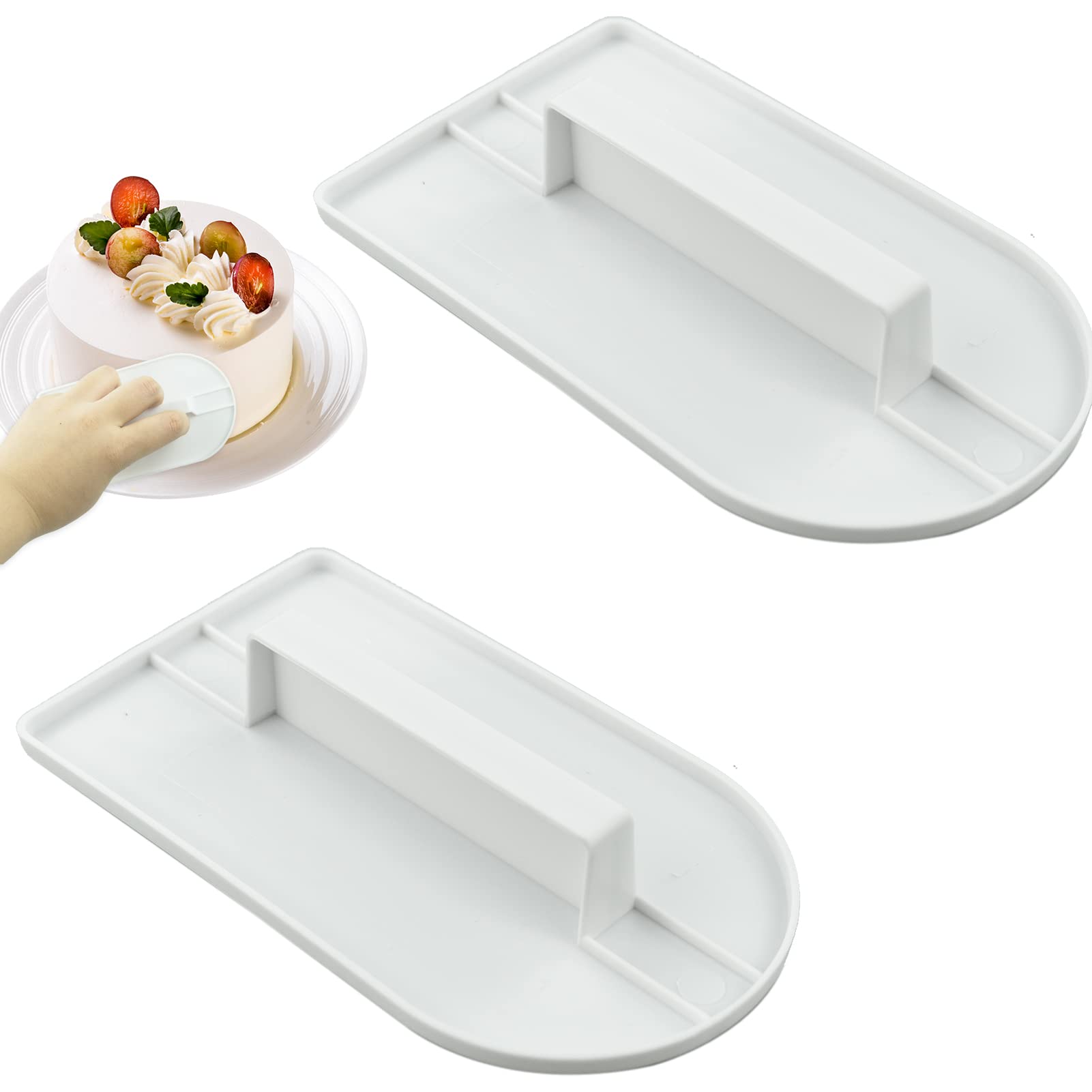 SZCXDKJ Smart Baking Fondant Cake Decorating Icing Smoother Sturdy Plastic Sugarcraft Cake Smoother Polisher Baking Tools Fondant Marzipan Sugar Paste Polisher Smoothing Sugrarcraft Cupcake ?2pcs?