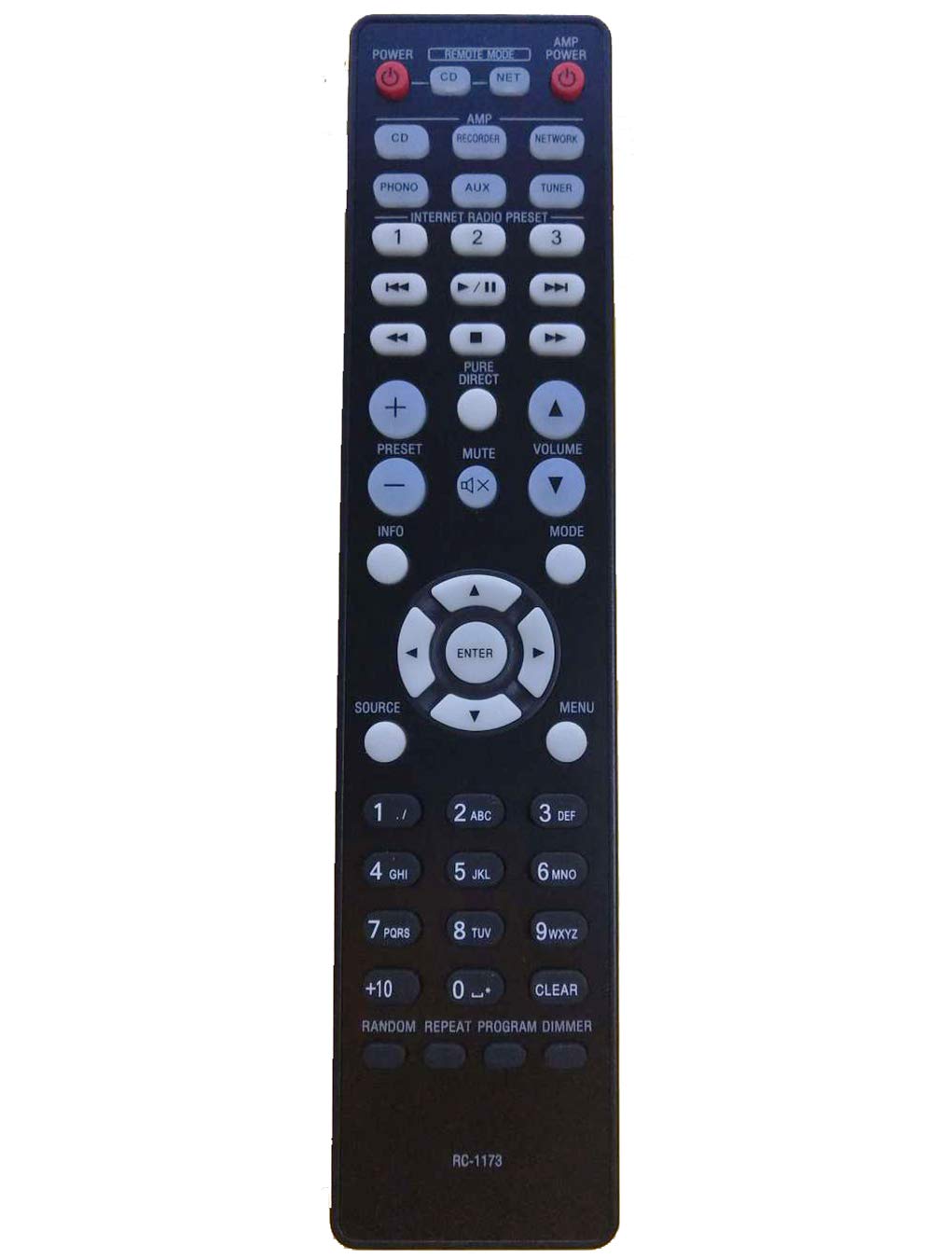 VINABTY RC-1173 Replacement Remote Fit for Denon Integrated Amplifier CD PLAYER PMA-520AE PMA-720AE DCD-520AE