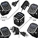 Bonaker Universal Travel Adapter Power Converters All-in-One International AC Plug Adapter Fast Charging Outlet with Smart 4 USB Ports(4.5A) for US UK AUS EU More Than 150 Countries in Black
