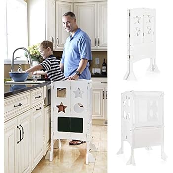 Amazon Com Guidecraft Classic Kitchen Helper Stool White W