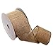 Morex Natural Burlap Wired Ribbon for Decorations, Holidays, Parties, Home and Outdoor Decor, 2.5