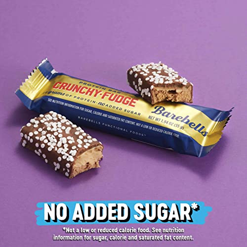 Barebells Protein Bars Crunchy Fudge 12 Count, 1.9oz Bars Protein