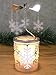 BANBERRY DESIGNS Snowflake Candle Holder - Spinning Snowflakes Rotate Around This Silver Frosted Glass Candle Holder - Scandinavian Design - Carousel Candle Holder