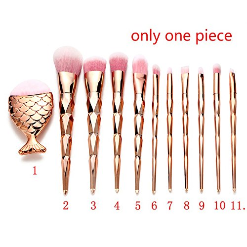 Jeeke Makeup Brushes 11PCS Make Up Foundation Eyebrow Eyeliner Blush Cosmetic Concealer Brushes Set, Cruelty-Free Synthetic Fiber Bristles, Ship from USA - Thumbnail 5