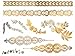 Terra Tattoos Gold Metallic Temporary Tats 75+ Geometric Henna Designs Butterflies, Elephants, Flowers Waterproof Nontoxic Long Lasting Perfect for Beach, Festivals, & more! (Dawn)
