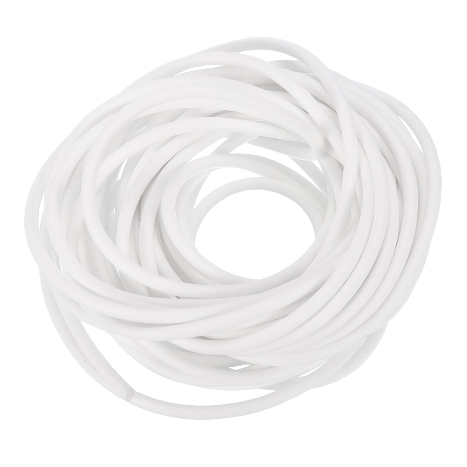 PATIKIL Silicone Foam Seal Strip, 10M(32.8Ft) 4.5mm(0.18") Dia Round High Density Solid Sponge Rubber Weather Stripping Cord for Sealing Gap Blocker Insulation, White