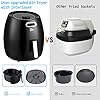 Uten-65L-Air-Fryer-1800W-with-Rapid-Air-Technology-for-Healthy-Oil-Free-Low-Fat-Cooking-Baking-and-Grilling-PlasticBlack Air Fryer Oven, Air Fryers 6.5L Uten Oil Free Fryer with Temperature Control and Timer, with Partition and Bracket…