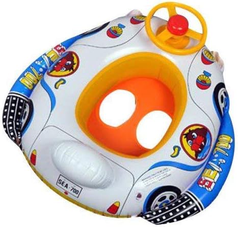 Sosoga Swimming Baby Float Boat With Steering Handle Multi Colour (Leg Space Given)