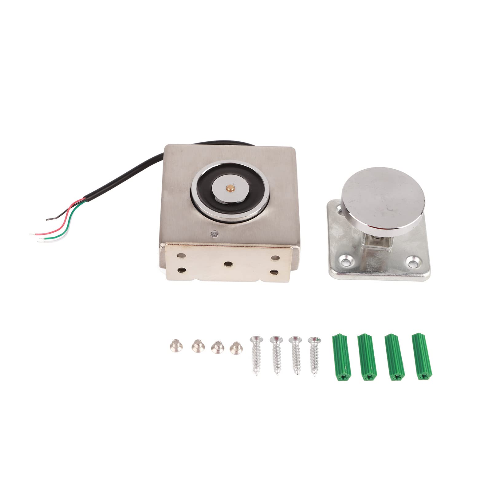 Fire Door Holder,Zinc Alloy Magnetic Door Stop with Manual Release Button,Electroplating Magnet Door Stopper,for 500N Holding Force(DC24V)
