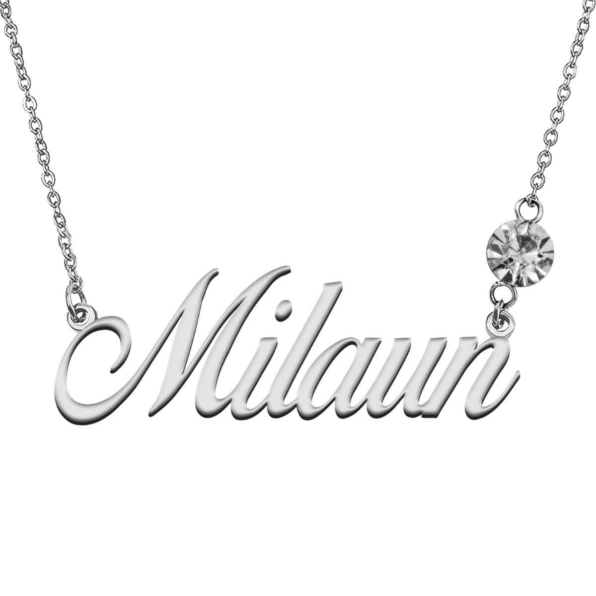 Custom My Name Necklace with Birthstone Customized
