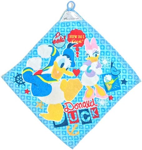 Amazon ディズニー Disney ループタオル 30 30cm タオル ハンドタオル お手拭き ひも付き ネームタグ付き 名前スペース キッズ 子供 幼児 男の子 女の子 キャラクター 通園 入園 保育園 幼稚園 学用品 C ドナルド デイジー ハンドタオル ホーム キッチン