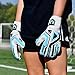 Renegade GK Fury Sub-Z Goalie Gloves with Pro-Tek Fingersaves | 4mm Giga Grip & 4mm Duratek | White, Blue, Silver, Black Goal Keeper Gloves (Size 10, Adult, Mens, Roll Cut, Level 4)