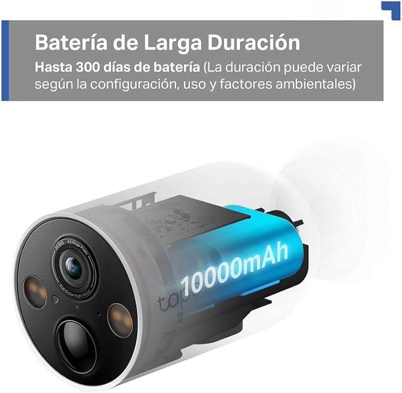 C425(4-Pack)-Cámara vigilancia WiFi Exterior,2KQHD,300 Días de Batería