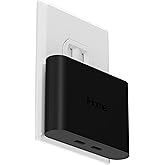 iHome Multiport 40W USB-C Charger, AC Pro 2-Port Flat Block, Dual Fast Charging Wall Adapter