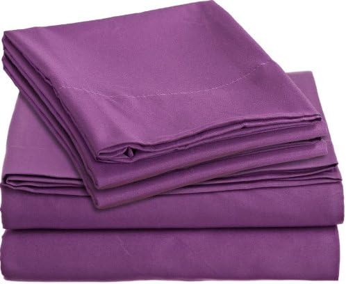 Clara Clark Bright Colored Bedding Colortastic Juvenile Series Complete DUVET COVER SET, Kids, Children and Teens, Boys and Girls Personal Microfiber Soft and Easy Care - Twin Size, Striking Purple Color