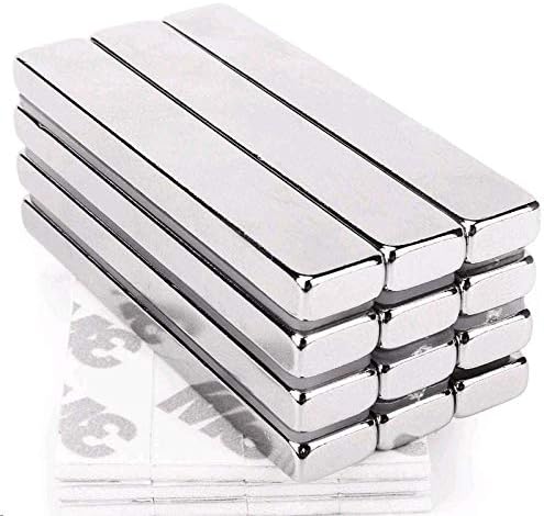 Grtard Neodymium Bar Magnets,Super Strong Rectangular Block Neodymium Magnets,DIY, Building, Scientific, Craft,and Office Magnets,N52,60 x 10 x 5mm-12 pcs