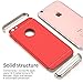 iPhone 6s Plus/6 Plus Case RANVOO Stylish Slim Hard Case with 3 Detachable Parts for Apple iPhone 6s Plus/6 Plus, Chrome Gold and Matte RED, [Clip-ON]