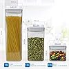 6-Airtight-Food-Storage-Containers-Set-Labels-Marker-Kitchen-and-Pantry-Storage-Ideal-for-Cereal-Spaghetti-Flour-Pasta-Clear-Food-Containers-with-lids Joejis Food Storage Containers with Lids Chalk Label and Pen - Stackable Airtight Tubs for Easy Cupboard Kitchen…