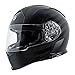 TORC Men's Full Face helmet Flat Black Flag Large