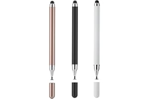 2-in-1 Stylus Pen for Touch Screen, 3 Pack Universal Stylus Pen for iPad,Compatible with Apple, iPhone, iPad, Android, Micros