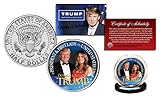 DONALD TRUMP & MELANIA TRUMP OFFICIAL 2016 Presidential Kennedy Half Dollar Coin