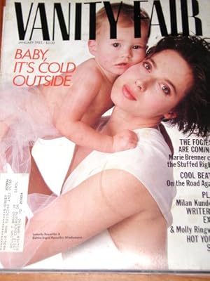 Vanity Fair Magazine Back Issue January 1985 Isabella Rossellini