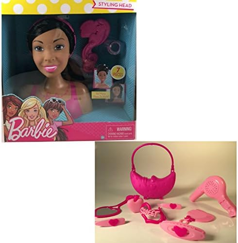 Barbie Doll Styling Head- African American and Pretend Play Beauty Set