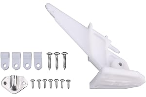 RichVibe Boat Speedometer Pitot Tube Pickup for Marine Pressure Driven Speed Gauge up to 80 for MPH, ABS White Kick-Up Design