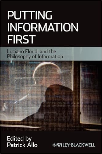 Amazon Com Putting Information First Luciano Floridi And The Philosophy Of Information 9781444338676 Allo Patrick Books